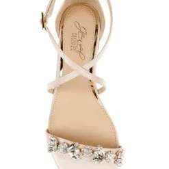 Jewel Badgley Mischka Tessy Wide-Width Satin Evening Sandal -Badgley Mischka shop TESSY JW2313 CHMSAT 5 TOP VIEW 55035.1625727276