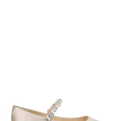 Badgley Mischka Tevin Satin Mary Jane Flat -Badgley Mischka shop TEVIN MP6335 PRLNUD 2 56965.1644968119