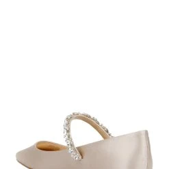 Badgley Mischka Tevin Satin Mary Jane Flat -Badgley Mischka shop TEVIN MP6335 PRLNUD 3 51943.1644968119