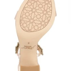 Jewel Badgley Mischka Thamar Crystal Strappy Block Heel -Badgley Mischka shop THAMAR JW2317 CHMSAT 6 BOTTOM VIEW 18891 53096.1609890022