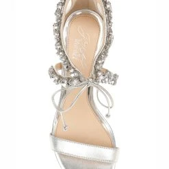 Jewel Badgley Mischka Thamar Crystal Strappy Block Heel -Badgley Mischka shop THAMAR JW2317 SILMET 5 TOP VIEW 49846 25053.1609890022