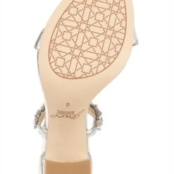 Jewel Badgley Mischka Thamar Crystal Strappy Block Heel -Badgley Mischka shop THAMAR JW2317 SILMET 6 BOTTOM VIEW 42071 91213.1609890022