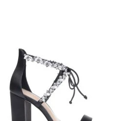 Jewel Badgley Mischka Thamar Crystal Strappy Block Heel -Badgley Mischka shop THAMAR JW 2317 BLKSAT 3 SIDE VIEW 08299 30574.1609890022