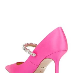 Badgley Mischka Theory Satin Mary Jane Stiletto -Badgley Mischka shop THEORY MP6336 HOTPNK 3 18358.1644968126