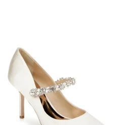 Badgley Mischka Theory Satin Mary Jane Stiletto -Badgley Mischka shop THEORY MP6336 IVRSAT 1 50516.1673487258