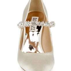 Badgley Mischka Theory Satin Mary Jane Stiletto -Badgley Mischka shop THEORY MP6336 IVRSAT 4 19412.1644968126
