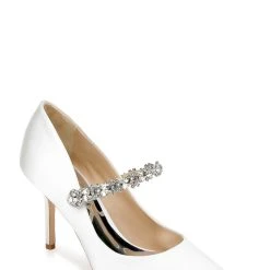Badgley Mischka Theory Satin Mary Jane Stiletto -Badgley Mischka shop THEORY MP6336 WHTSAT 1 27043.1673487258