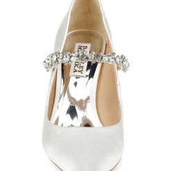Badgley Mischka Theory Satin Mary Jane Stiletto -Badgley Mischka shop THEORY MP6336 WHTSAT 4 25604.1644968126