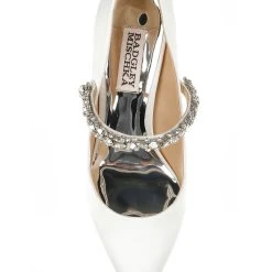 Badgley Mischka Theory Satin Mary Jane Stiletto -Badgley Mischka shop THEORY MP6336 WHTSAT 5 39967.1644968126