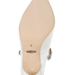 Badgley Mischka Theory Satin Mary Jane Stiletto -Badgley Mischka shop THEORY MP6336 WHTSAT 6 65570.1644968126