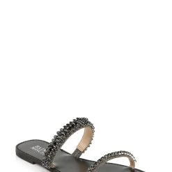 Badgley Mischka Thina Jeweled Flat Slide