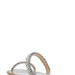 Badgley Mischka Thina Jeweled Flat Slide -Badgley Mischka shop THINA MP6338 SILTXL 3 09461.1644968135