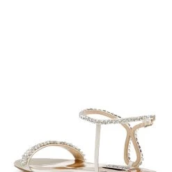 Badgley Mischka Thora Jeweled Flat Sandal -Badgley Mischka shop THORA MP6339 IVRSAT 3 54312.1644968144
