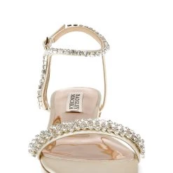 Badgley Mischka Thora Jeweled Flat Sandal -Badgley Mischka shop THORA MP6339 IVRSAT 4 44454.1644968144
