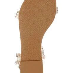 Badgley Mischka Thora Jeweled Flat Sandal -Badgley Mischka shop THORA MP6339 IVRSAT 6 34160.1644968144