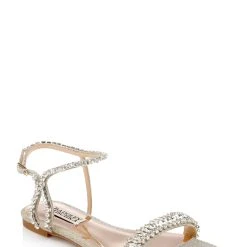 Badgley Mischka Thora Jeweled Flat Sandal -Badgley Mischka shop THORA MP6339 PLTTXL 1 76554.1678499142