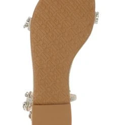Badgley Mischka Thora Jeweled Flat Sandal -Badgley Mischka shop THORA MP6339 PLTTXL 6 36357.1644968144
