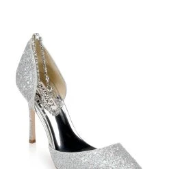 Badgley Mischka Tierra Two-Piece Pump -Badgley Mischka shop TIERRA MP6342 SILFAB 1 43752.1644968154