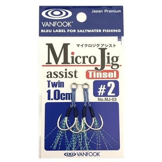 Assist Hook- Assist Twin - Vanfook - MJ-03 Micro Jig Assist Twin 3 Assist Hook- Assist Twin - Vanfook - MJ-03 Micro Jig Assist Twin