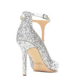 Jewel Badgley Mischka Conroy Metallic Glitter Evening Shoe -Badgley Mischka shop conroy silvr.1200.3 18631 14129.1624996150