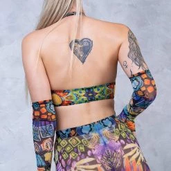 Badinka Delirium Halter Criss Cross Mesh Top -Badgley Mischka shop il fullxfull.3975425621 hgyt