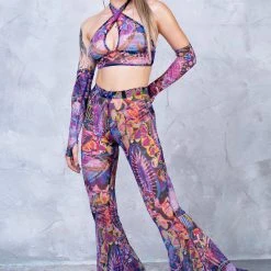 Badinka Woodstock Halter Criss Cross Mesh Top -Badgley Mischka shop il fullxfull.3975443091 dglv