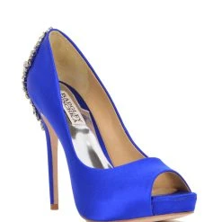 Badgley Mischka Kiara Embellished Peep-toe Pump -Badgley Mischka shop kiara06.1200.1 49184 07001.1607562787