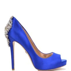 Badgley Mischka Kiara Embellished Peep-toe Pump -Badgley Mischka shop kiara06.1200.2 68552 56915.1607562787
