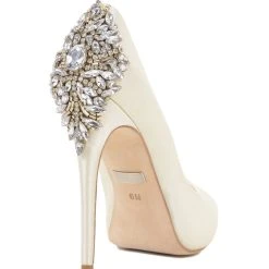 Badgley Mischka Kiara Embellished Peep-toe Pump -Badgley Mischka shop kiara07.1200.3 25424 87964.1607562787