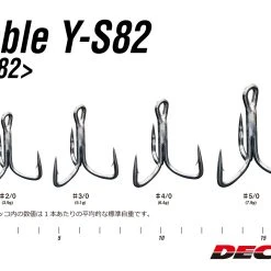 Treble Hook - Decoy - Y-S82 8 Treble Hook - Decoy - Y-S82 -Badgley Mischka shop y s82 04size scaled