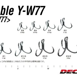 Treble Hook - Decoy - Treble Y-W77 -Badgley Mischka shop y w77 04size scaled